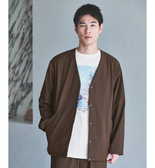 UNITED ARROWS green label relaxing「FREELITCH ノーカラー カーディガン -ストレッチ-」|カーディガン|