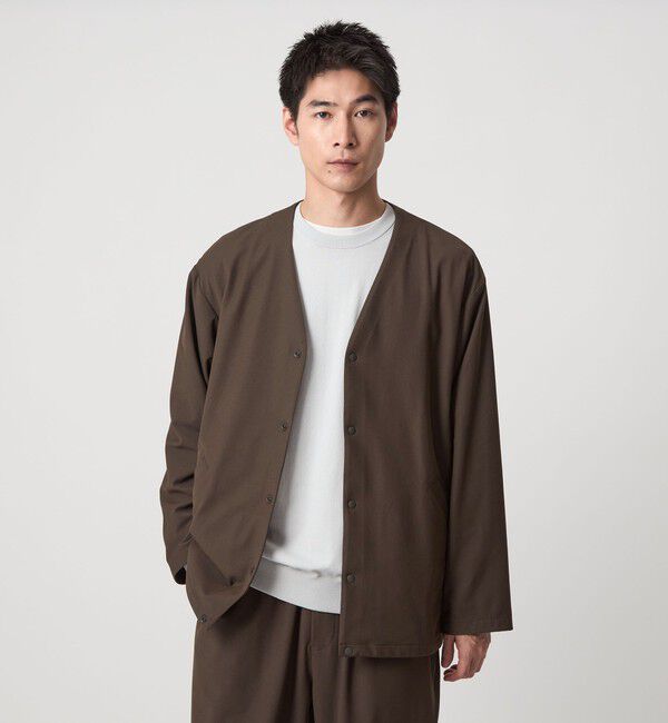 UNITED ARROWS green label relaxing「FREELITCH ノーカラー カーディガン -ストレッチ-」|カーディガン|