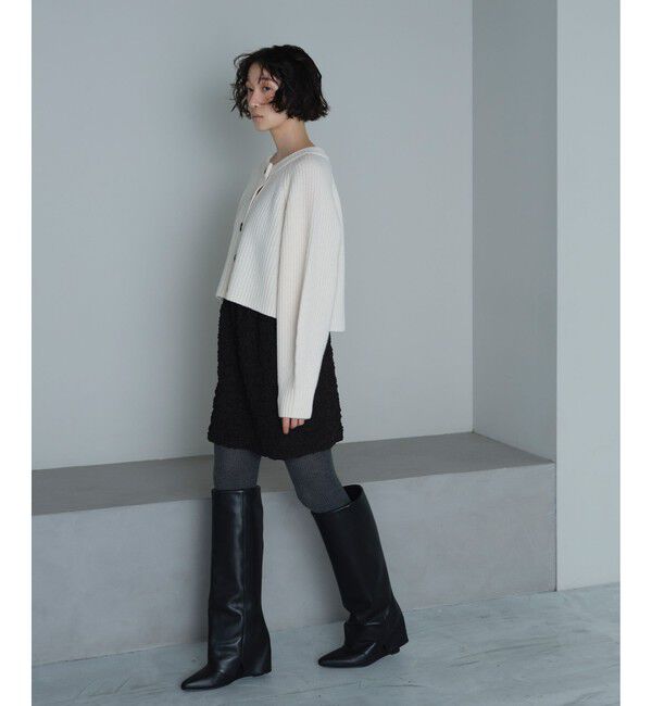 EMMEL REFINES「＜EMMEL REFINES＞EM カタアゼ ボタン カーディガン」|カーディガン|