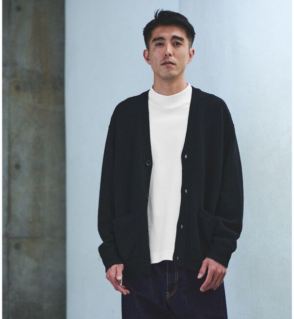 UNITED ARROWS green label relaxing「ハミルトン ウール ナイロン カーディガン」|カーディガン|BLACK