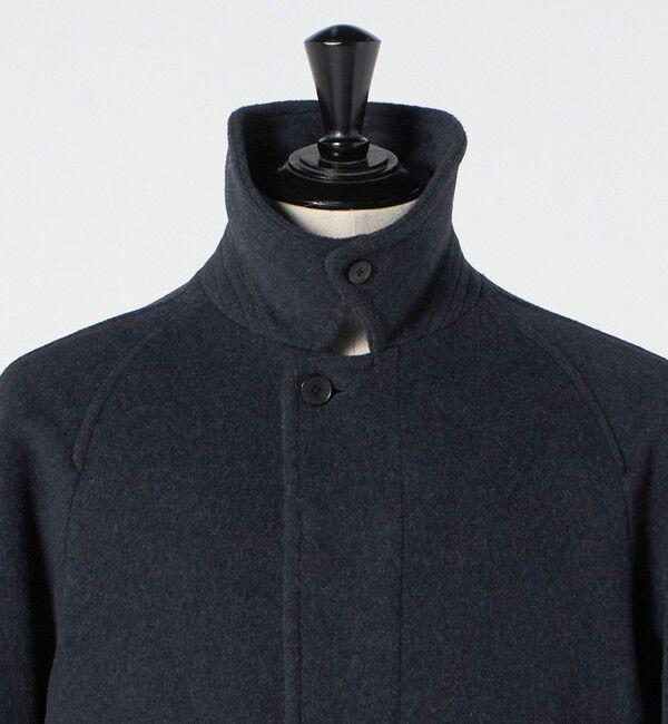 UNITED ARROWS green label relaxing「Ballis バリス モッサー バルカラー ネイビー ステンカラーコート」|ステンカラーコート|