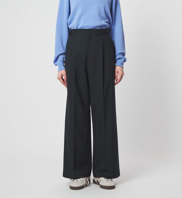 UNITED ARROWS green label relaxing「ラミーブレンド ワイド パンツ」|チノ|