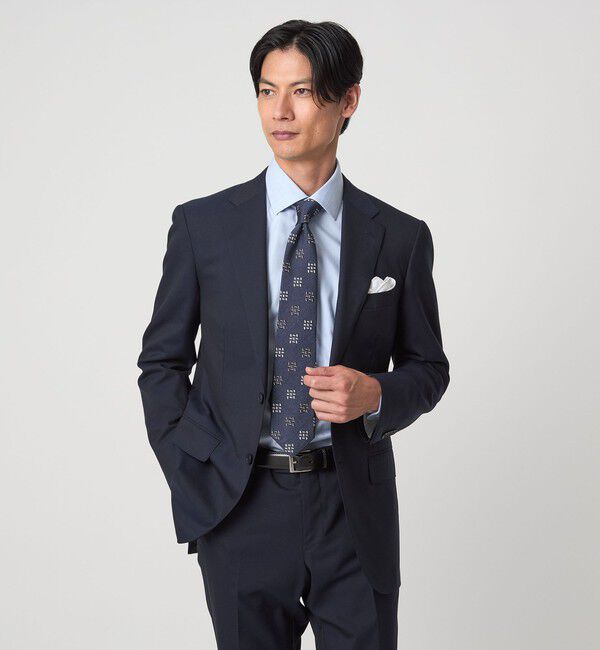 UNITED ARROWS green label relaxing「コットン ヘリンボーン ワイドカラー ドレスシャツ -形態安定-」|シャツ・ブラウス|