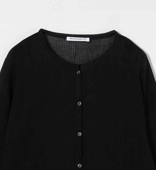 BEAUTY&YOUTH UNITED ARROWS「クレープ クルーネックカーディガン」|カーディガン|