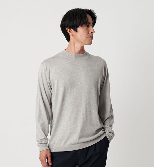 BEAUTY&YOUTH UNITED ARROWS「コットン カシミヤ ブレンド ジャケット ネック Tシャツ 」|ニット・セーター|