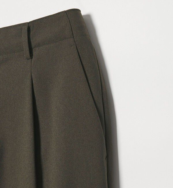 BEAUTY&YOUTH UNITED ARROWS「エコフルフラン 1プリーツ テーパード パンツ NO.5 セットアップ対応」|チノ|
