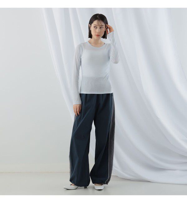 Ray BEAMS 「テレコ リブ クルーネック トップス」|Tシャツ・カットソー|