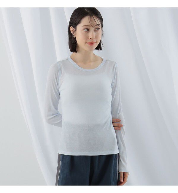 Ray BEAMS 「テレコ リブ クルーネック トップス」|Tシャツ・カットソー|