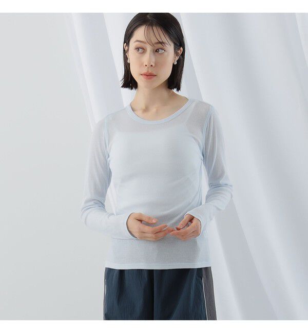 Ray BEAMS 「テレコ リブ クルーネック トップス」|Tシャツ・カットソー|
