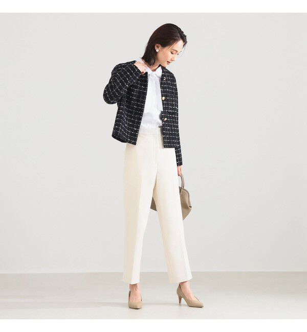 Demi-Luxe BEAMS 「ツイード ノーカラー ジャケット＊」|ダッフルコート|