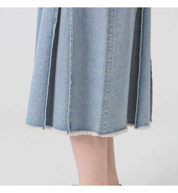 Ray BEAMS 「デニム タック ミディアム スカート」|スカート|