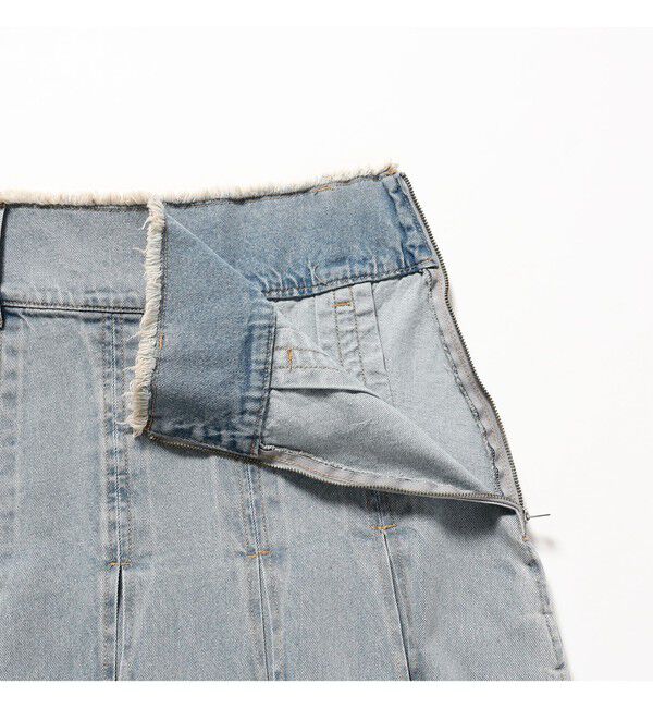 Ray BEAMS 「デニム タック ミディアム スカート」|スカート|