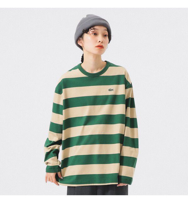 BEAMSBOY「【別注】LACOSTE / ボーダー ロングスリーブ Tシャツ」|Tシャツ・カットソー|