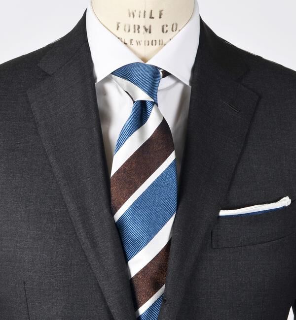 SHIPS「SHIPS: スナゴ/レップ ワイド ストライプ ネクタイ」|ネクタイ・蝶ネクタイ|