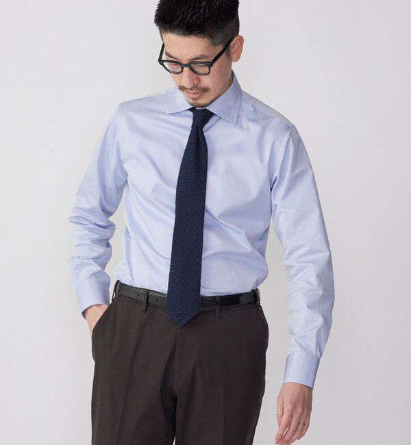 SHIPS「SHIPS:イージーアイロン ツイル 無地 ワイドカラー シャツ」|シャツ・ブラウス|