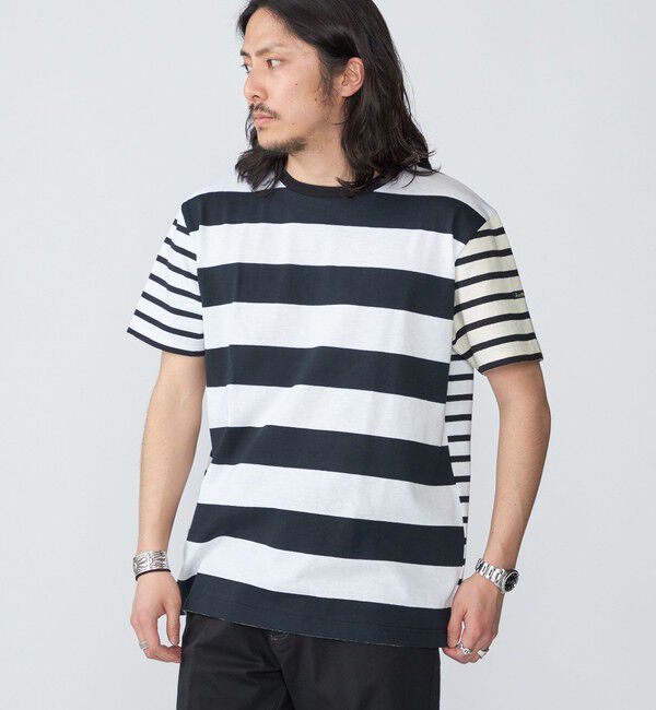 SHIPS「【BATEAUX DE SHIPS別注】Le Minor: ボーダー クルーネック Tシャツ」|Tシャツ・カットソー|