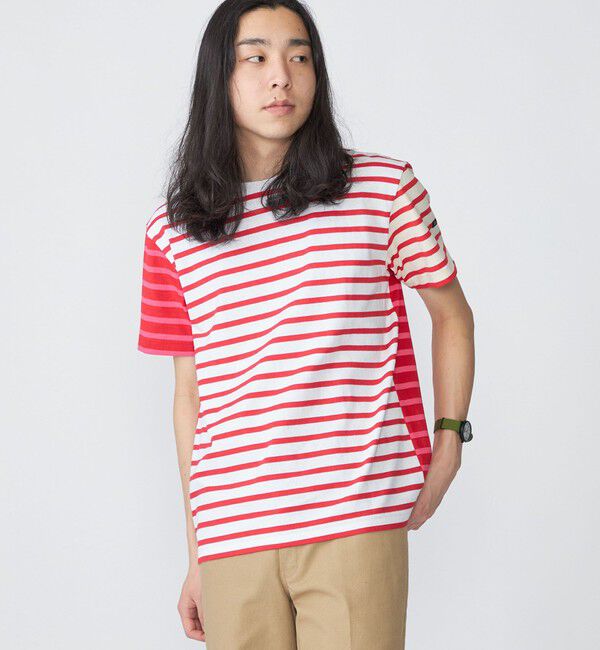 SHIPS「【BATEAUX DE SHIPS別注】Le Minor: ボーダー クルーネック Tシャツ」|Tシャツ・カットソー|