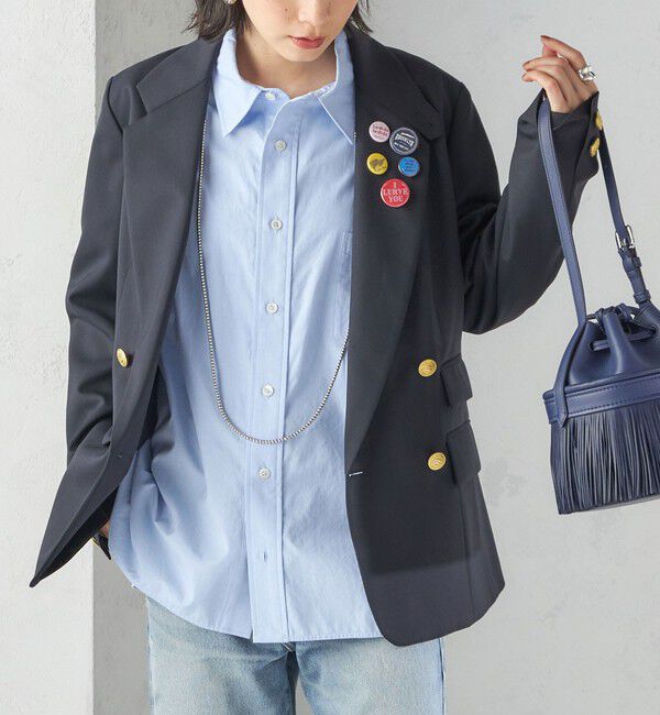 SHIPS for women「【SHIPS別注】TICCA&times;manipuri: 50th ANNIV テーラード ジャケット」|テーラードジャケット|ネイビー