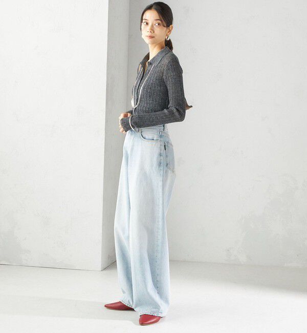 SHIPS for women「〈手洗い可能〉ランダム リブ ポロ ニット カーディガン」|カーディガン|