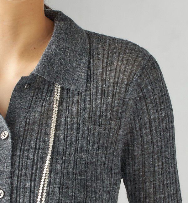 SHIPS for women「〈手洗い可能〉ランダム リブ ポロ ニット カーディガン」|カーディガン|