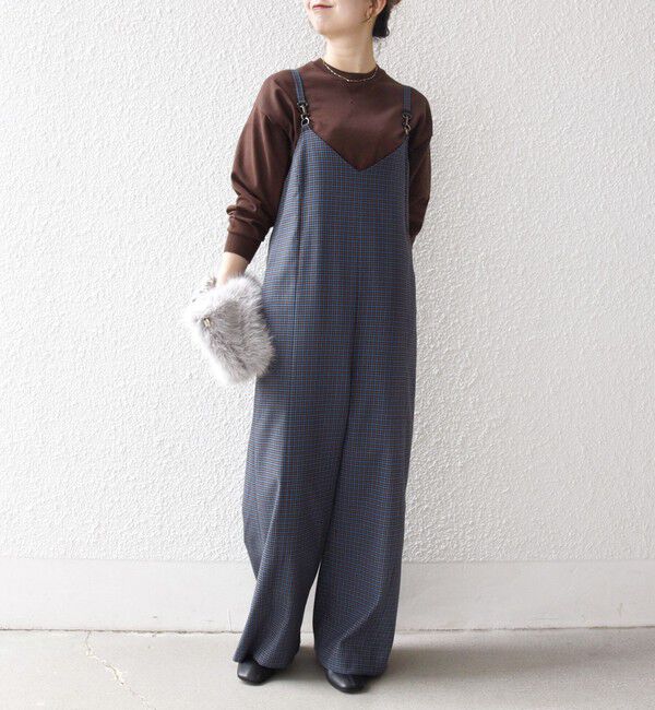 SHIPS any「SHIPS any:〈洗濯機可能〉ガンクラブ チェック サロペット パンツ」|オールインワン|