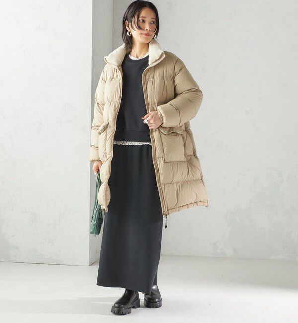 SHIPS for women「【SHIPS別注】TAION:〈手洗い可能〉ネック ボア ダウン コート」|ダウン|