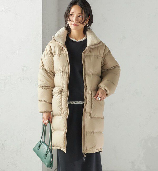 SHIPS for women「【SHIPS別注】TAION:〈手洗い可能〉ネック ボア ダウン コート」|ダウン|