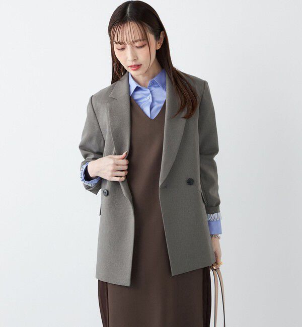 SHIPS Colors 「SHIPS Colors:ウールライク ダブルボタン ジャケット2（セットアップ対応可能）◇」|テーラードジャケット|