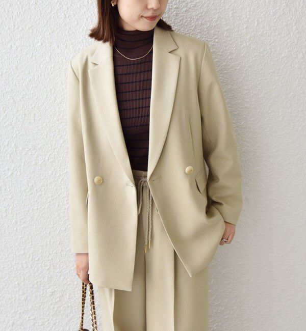 SHIPS Colors 「SHIPS Colors:ウールライク ダブルボタン ジャケット2（セットアップ対応可能）◇」|テーラードジャケット|