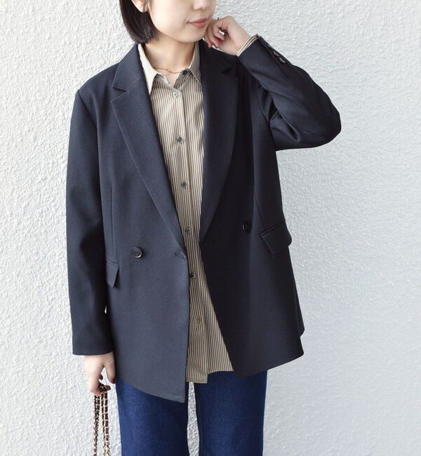SHIPS Colors 「SHIPS Colors:ウールライク ダブルボタン ジャケット2（セットアップ対応可能）◇」|テーラードジャケット|