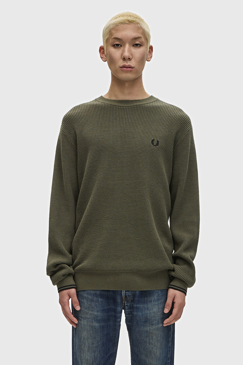  「Waffle Stitch Jumper」|ニット・セーター|LAUREL WREATH GREEN