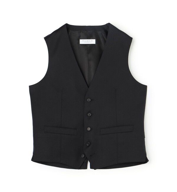 TOMORROWLAND MENS「ウールツイル 5Bベスト HORIZON TWILL E.Zegna」|ベスト・ジレ|19 ブラック