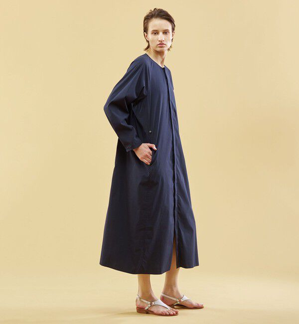 GALERIE VIE「コットンストレッチブロード クルーネックロングワンピース」|ワンピース|