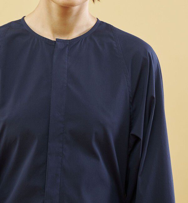 GALERIE VIE「コットンストレッチブロード クルーネックロングワンピース」|ワンピース|