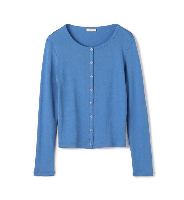 DES PRES「スモールライトリブ クルーネックカーディガン」|カーディガン|63 ライトブルー