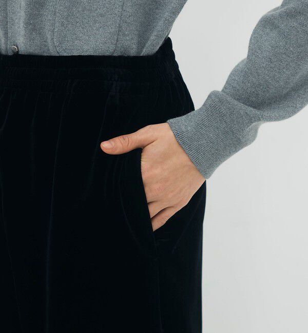 CABaN「ソフトベロア セミワイドパンツ」|チノ|