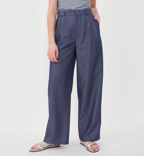 GALERIE VIE「ライトデニム ツータックストレートパンツ」|デニム|