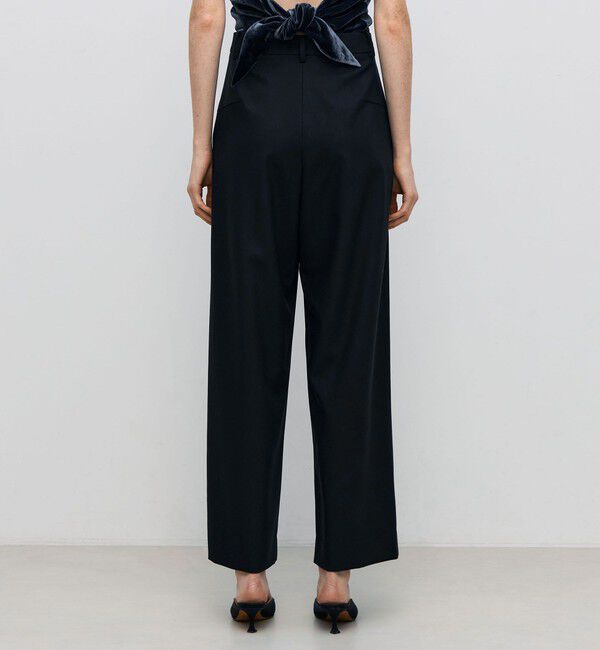 BACCA「ウールドスキン ワイドタックパンツ」|スラックス|