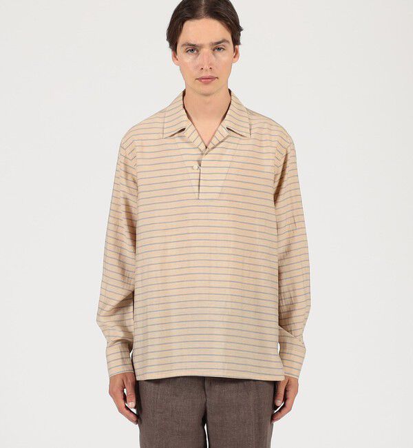 TOMORROWLAND MENS「セルロールポリエステル スキッパー プルオーバーシャツ」|シャツ・ブラウス|