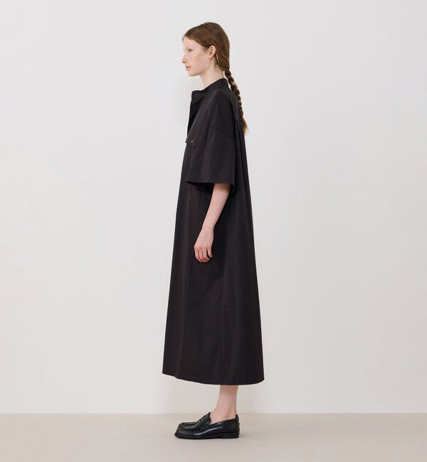 GALERIE VIE「コンパクトポプリン スタンドネックシャツワンピース」|ワンピース|