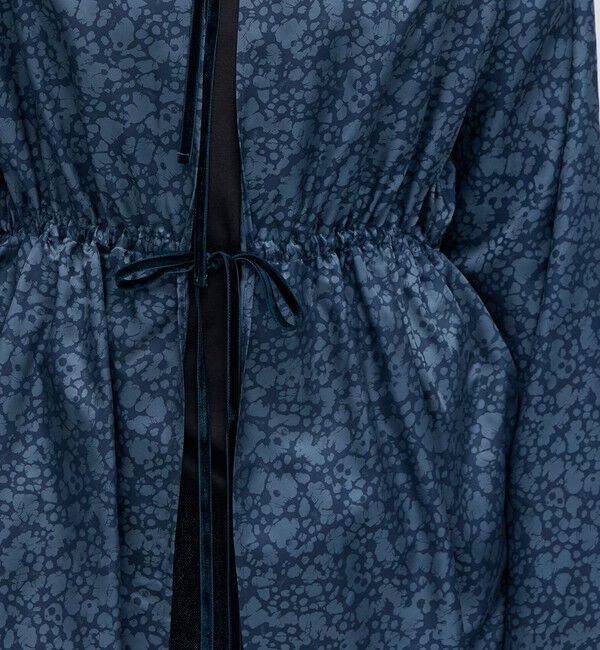 BACCA「キュプラインディゴプリント フーディブラウス」|シャツ・ブラウス|