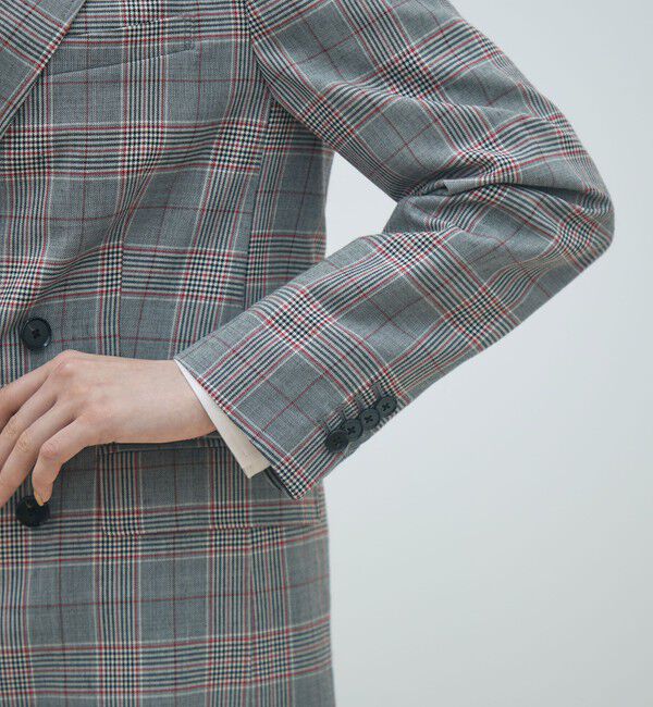 MACPHEE「ライトウールチェック ダブルブレストジャケット」|テーラードジャケット|