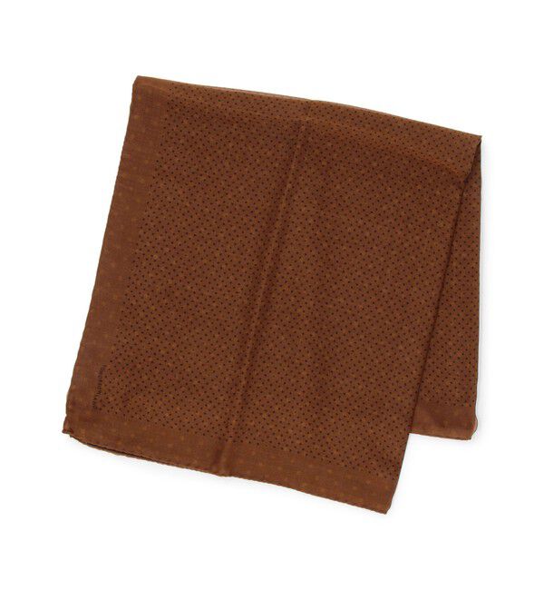 TOMORROWLAND GOODS「TOMORROWLAND ウール ドットプリントスカーフ」|バンダナ・スカーフ|46 ブラウン系