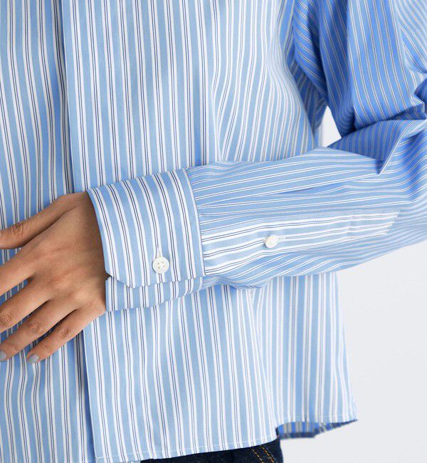 Edition「THOMAS MASON ストライプ クロップドシャツ」|シャツ・ブラウス|