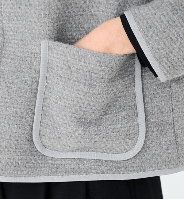 Ballsey「ファンシードビー クルーネックジャケット」|ノーカラージャケット|