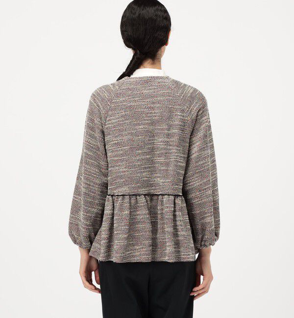 TOMORROWLAND collection「ファンシーニット ペプラムジャケット」|ノーカラージャケット|