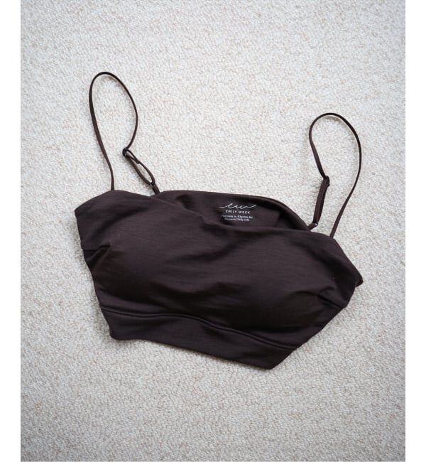 EMILYWEEK「【ACTIVE】Bamboo ストレッチブラ（ブラウン、グリーン、ピンク）」|インナー|ブラウン