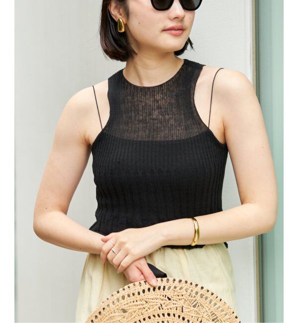 Plage「ENRICA / エンリカ SHEER RIB ノースリーブ」|ニット・セーター|