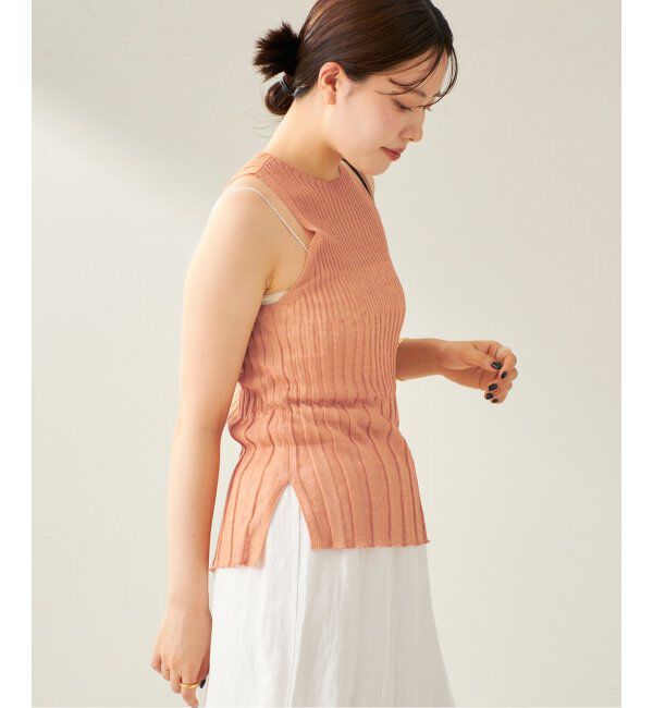 Plage「ENRICA / エンリカ SHEER RIB ノースリーブ」|ニット・セーター|
