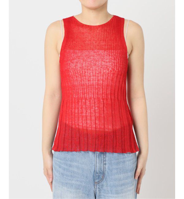 Plage「ENRICA / エンリカ SHEER RIB ノースリーブ」|ニット・セーター|